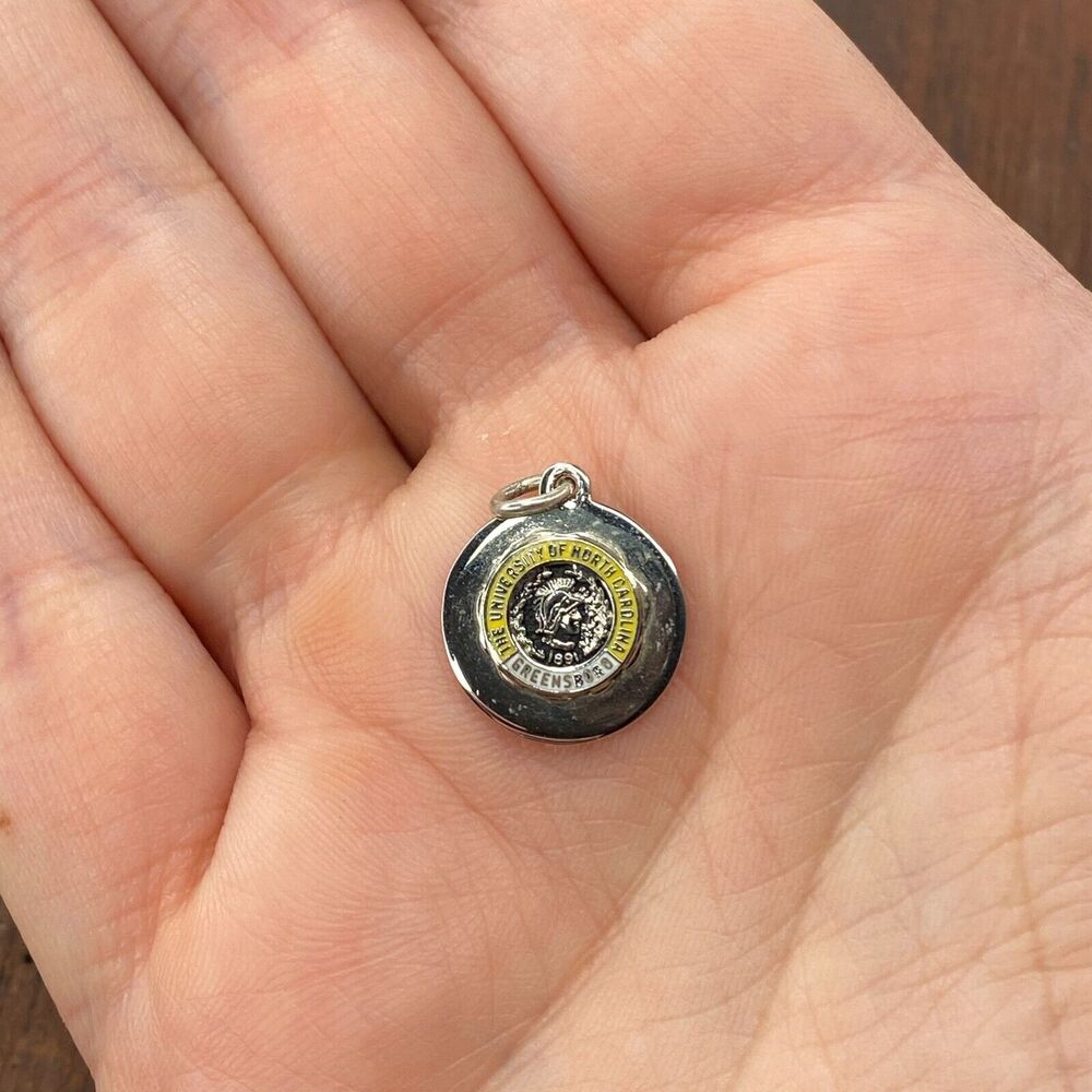 Vintage 925 Sterling Silver "The University of North Carolina" Pendant Charm